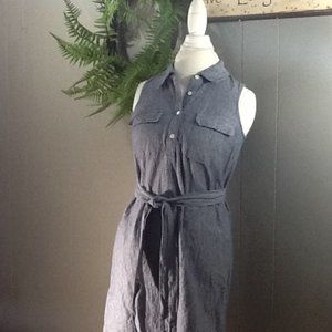 🌞2/25-4/45🌞 mudpie blue sleeveless shirtdress